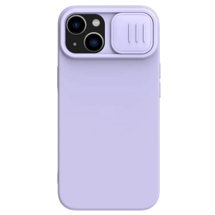 NILLKIN Magnetic Case for iPhone 14 Plus, Slide Camera Protection PC + Silicone Phone Cover Compatible with MagSafe - Purple