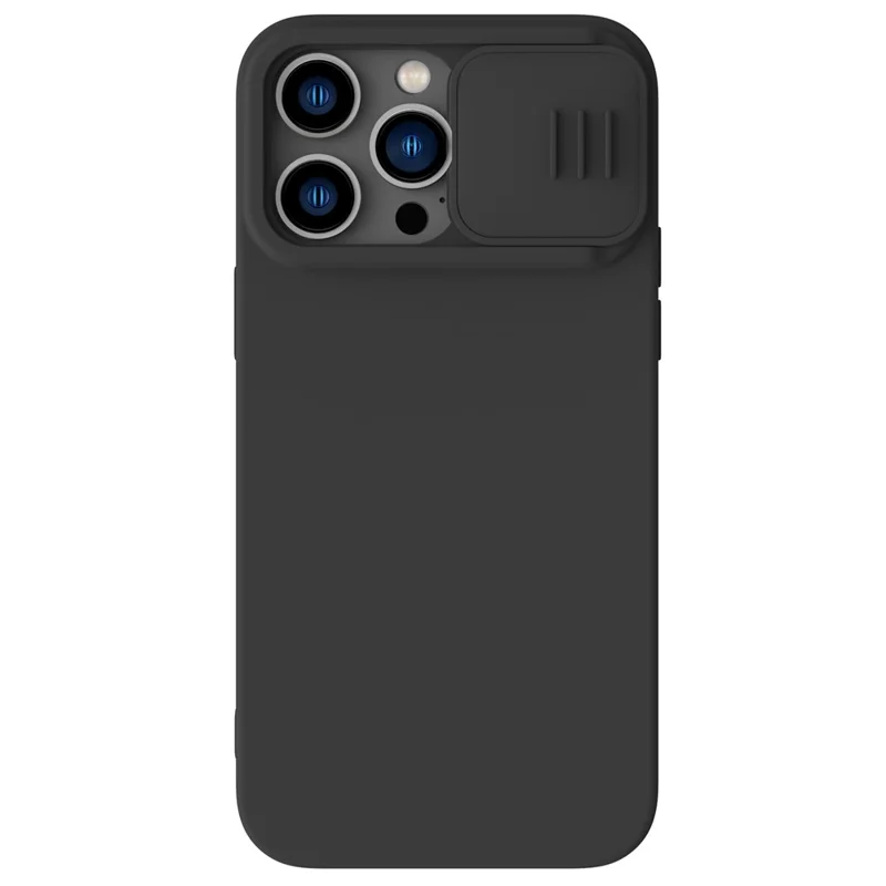 NILLKIN For iPhone 14 Pro 6.1 inch Slide Camera Protection Phone Case Anti-scratch PC + Silicone Cover - Black