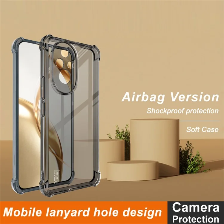 IMAK For Honor 200 5G Case Soft TPU Airbag Protection Phone Cover - Transparent Black
