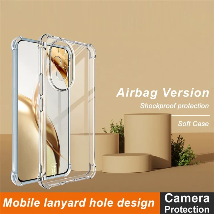 Étui IMAK For Honor 200 5G - Housse de protection en TPU souple avec coussin d'air - Transparent