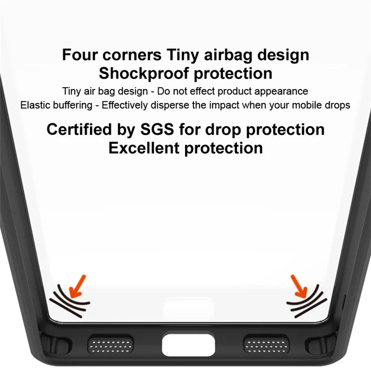 Série IMAK UX-9A pour Motorola Edge 50 Pro 5G Étui Coque TPU+PC Transparente