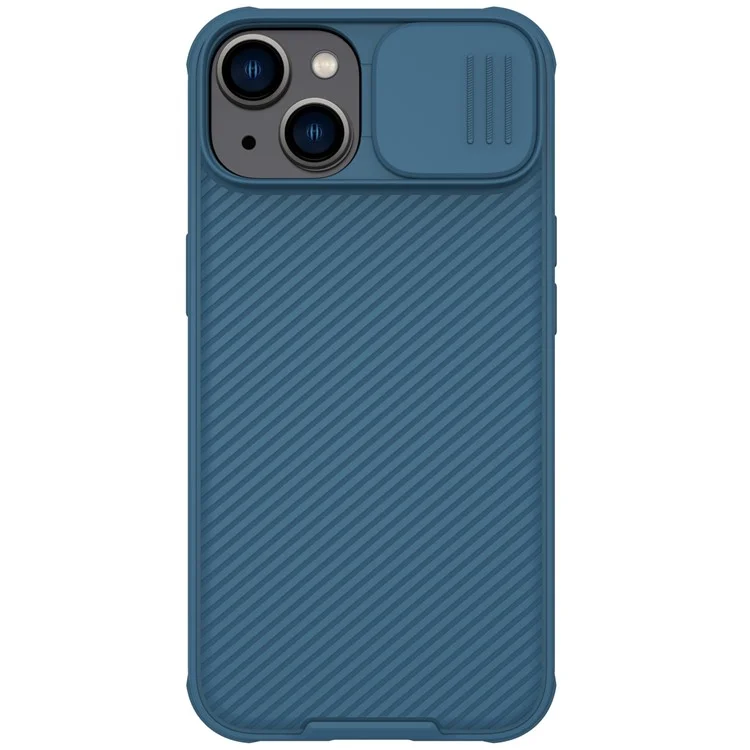 NILLKIN Camshield Pro Series Magnetic Case for iPhone 14 Plus Phone Case Hard PC Soft TPU Phone Protector with Slide Camera Lens Cover - Blue