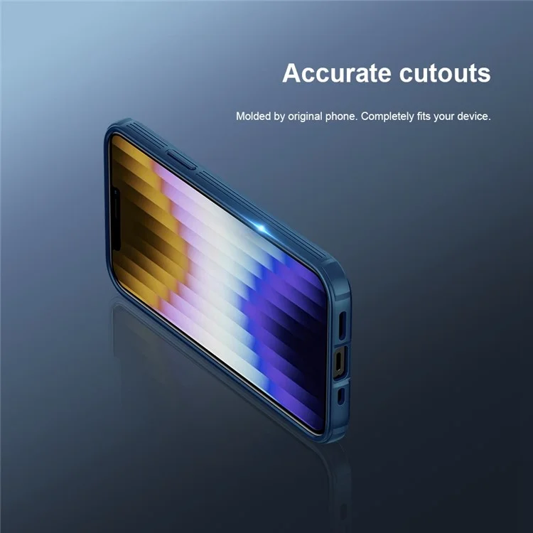 NILLKIN Camshield Pro Series Magnetic Case for iPhone 14 Plus Phone Case Hard PC Soft TPU Phone Protector with Slide Camera Lens Cover - Blue
