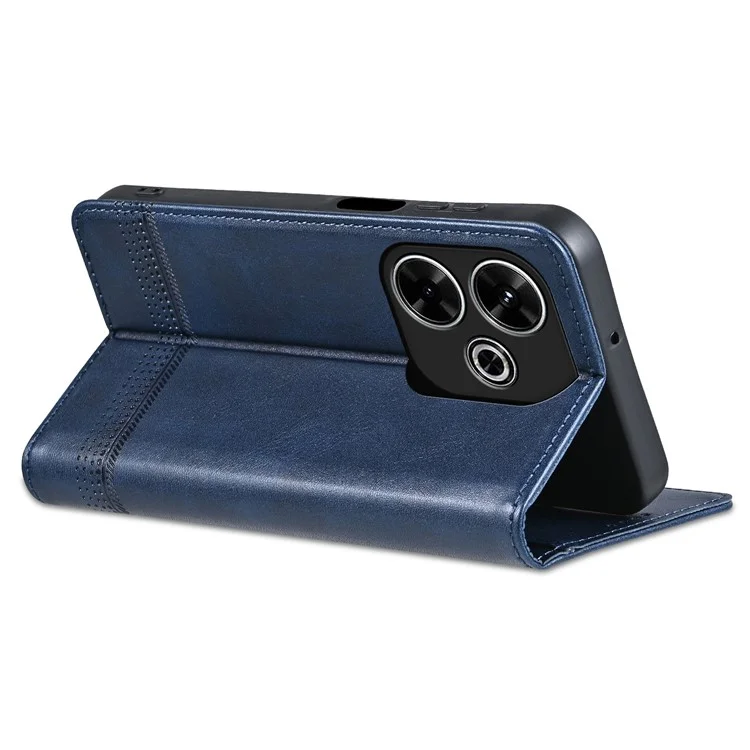 AZNS para Xiaomi Redmi 13 5G / 13 4G / Redmi Note 13R 5G Funda de Teléfono de Piel Cierre Magnético Automático - Azul