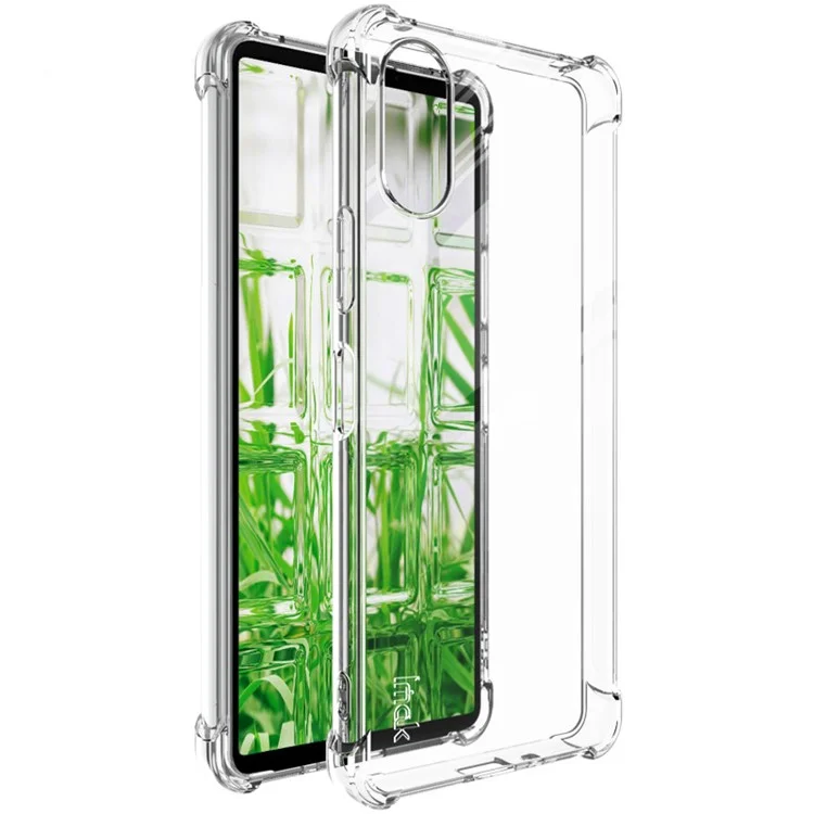IMAK Para Sony Xperia 10 VI Caja Caída-prueba Protección de la Esquina TPU Funda Teléfono - Transparente