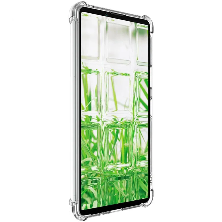 IMAK Para Sony Xperia 10 VI Caja Caída-prueba Protección de la Esquina TPU Funda Teléfono - Transparente