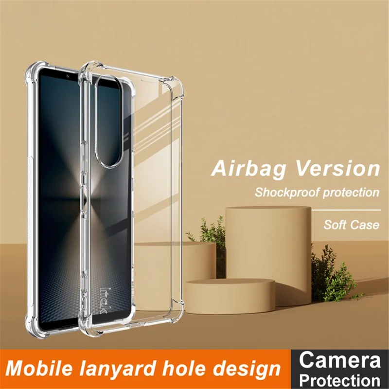 IMAK For Sony Xperia 1 VI Case TPU Phone Cover Four Corners Air Cushion - Transparent