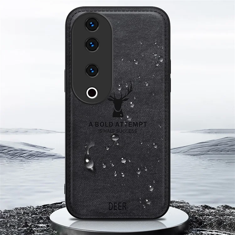 Para vivo S19 Pro 5G Capa Padrão de Veado Couro+PC+TPU Capa de Telefone Slim - Cinza