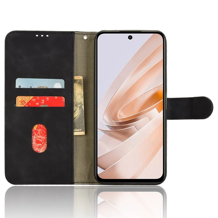 Para Xiaomi Redmi 13 5G / 13 4G / Note 13R 5G Capa Resistente a Arranhões em Couro PU - Preta