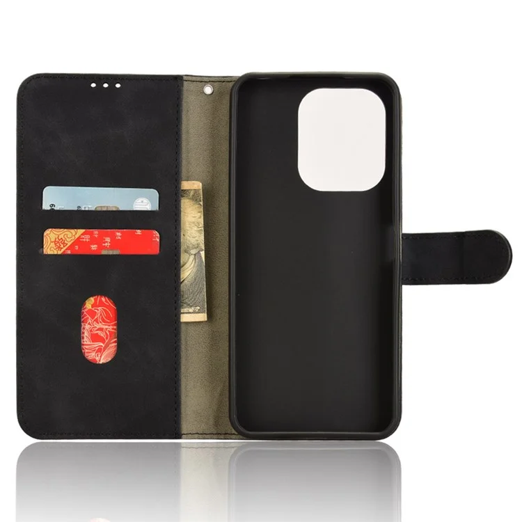 Para Xiaomi Redmi 13 5G / 13 4G / Note 13R 5G Capa Resistente a Arranhões em Couro PU - Preta