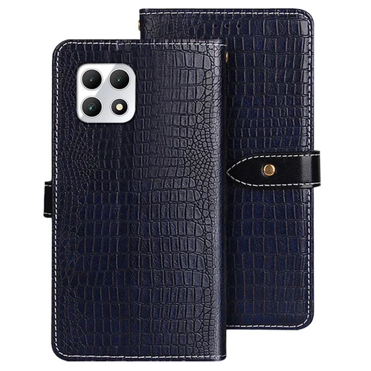 IDEWEI For T-Mobile REVVL 7 / T Phone 2 Case Crocodile Texture Leather Wallet Phone Cover - Blue