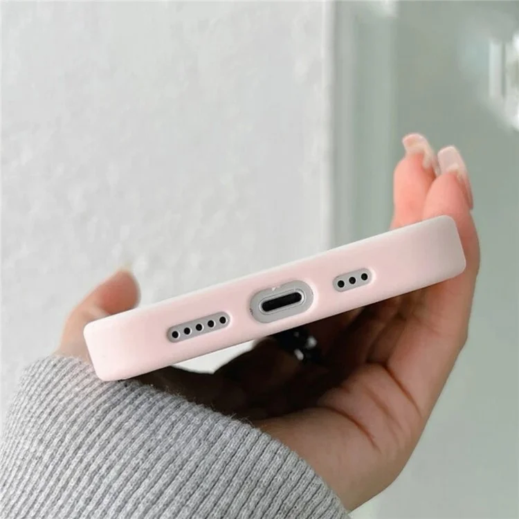 Para o iPhone 15 Plus Colored Edge Phone Case TPU+Acrylic Cell Phone Cover - Pink