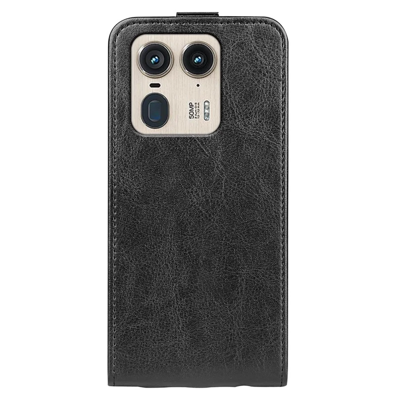 Для Motorola Edge 50 Ultra 5G / Moto X50 Ultra 5G Вертикальный Чехол с Откидным Клапаном и Слотами для Карт - Черный