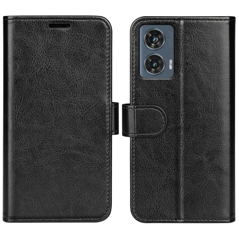 For Motorola Edge 50 Fusion 5G Wallet Case Leather Phone Cover with Stand - Black