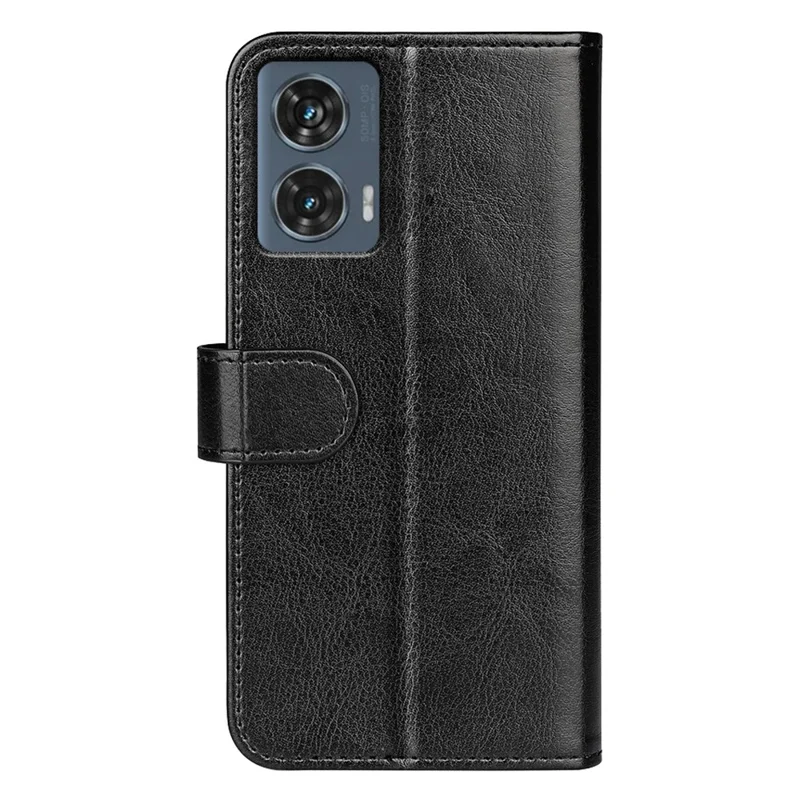 For Motorola Edge 50 Fusion 5G Wallet Case Leather Phone Cover with Stand - Black