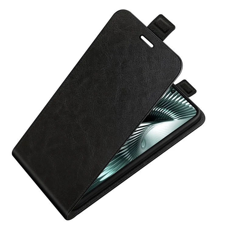 Para Xiaomi Redmi Turbo 3 5G / Poco F6 5G Funda Vertical Flip Funda de Teléfono de Cuero con Ranuras para Tarjetas - Negro