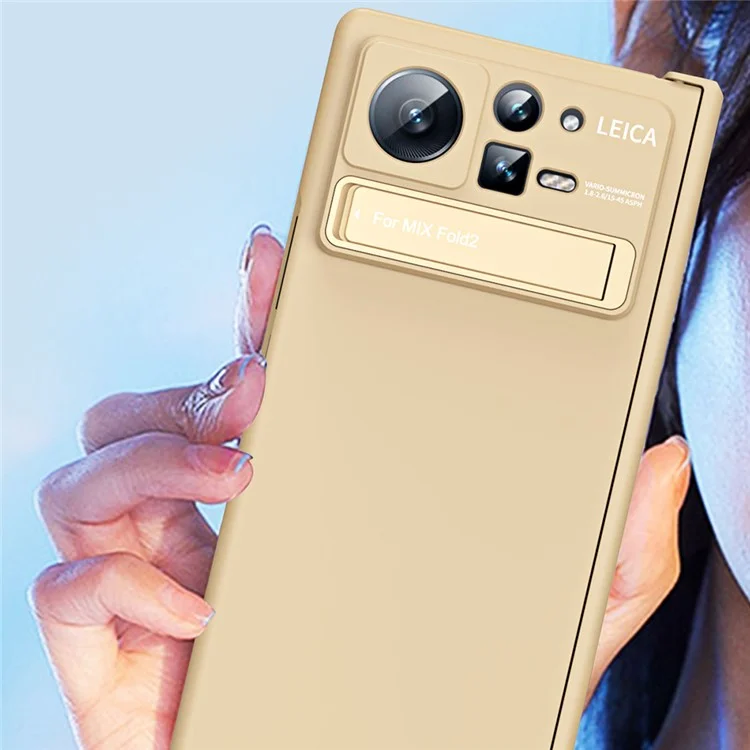 Pour Xiaomi Mix Fold 2 5G Coque de téléphone Pliage Anti-chute Coque de téléphone Dur PC Coque de téléphone avec Support - Transparent
