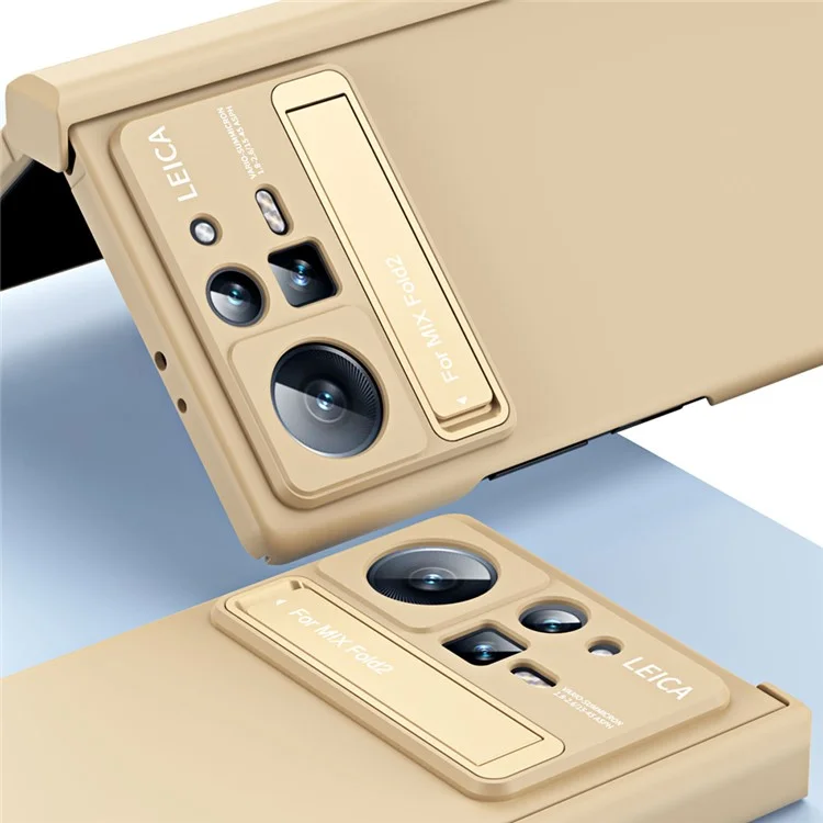 Pour Xiaomi Mix Fold 2 5G Coque de téléphone Pliage Anti-chute Coque de téléphone Dur PC Coque de téléphone avec Support - Transparent