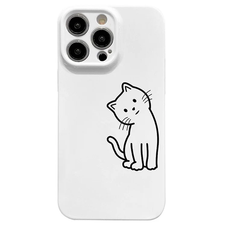 For iPhone 14 Pro Max Pattern Design PC Phone Case Wholesale Phone Back Cover Shell - Cat