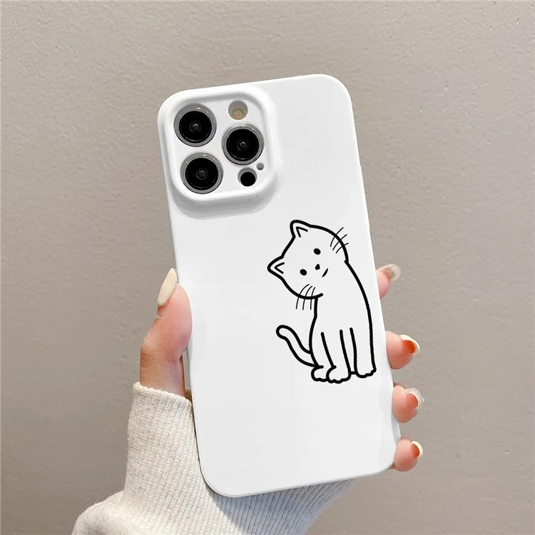 For iPhone 14 Pro Max Pattern Design PC Phone Case Wholesale Phone Back Cover Shell - Cat