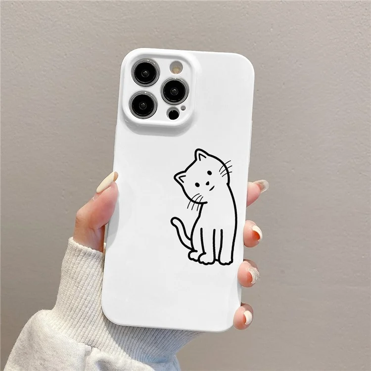 For iPhone 14 Pro Max Pattern Design PC Phone Case Wholesale Phone Back Cover Shell - Cat