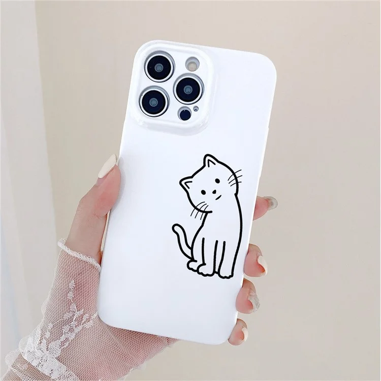 For iPhone 14 Pro Max Pattern Design PC Phone Case Wholesale Phone Back Cover Shell - Cat