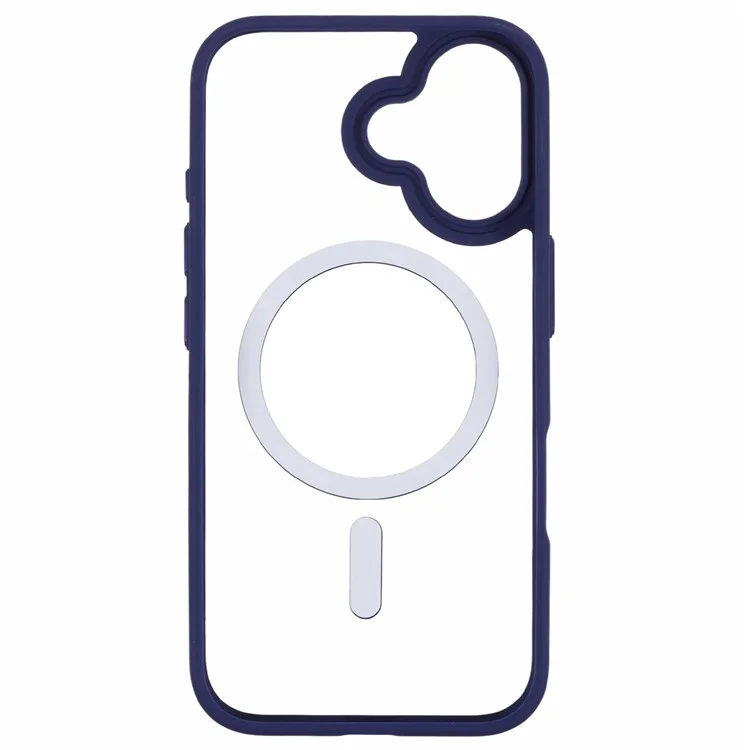 For iPhone 16 Plus Case Drop-Proof PC+TPU Phone Cover Compatible with MagSafe - Blue