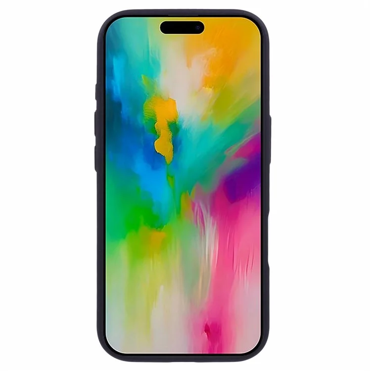 Чехол для iPhone 16 Pro Max Cell Phone, ударопрочный, прозрачная задняя панель из ПК+ТПУ - черный