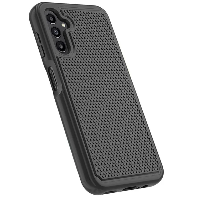 Für Samsung Galaxy A14 5G Hülle Football Texture PC+TPU Handy-Rückseite - Schwarz