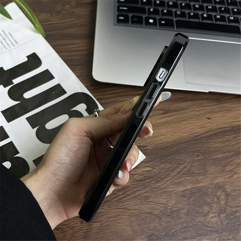 For iPhone 15 Case Lucky Girl Design Acrylic Hard Back Phone Cover