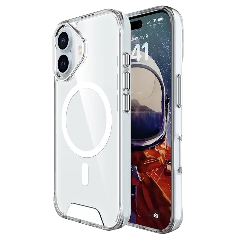 For iPhone 16 Plus Case Compatible with MagSafe TPU+PC Clear Phone Cover