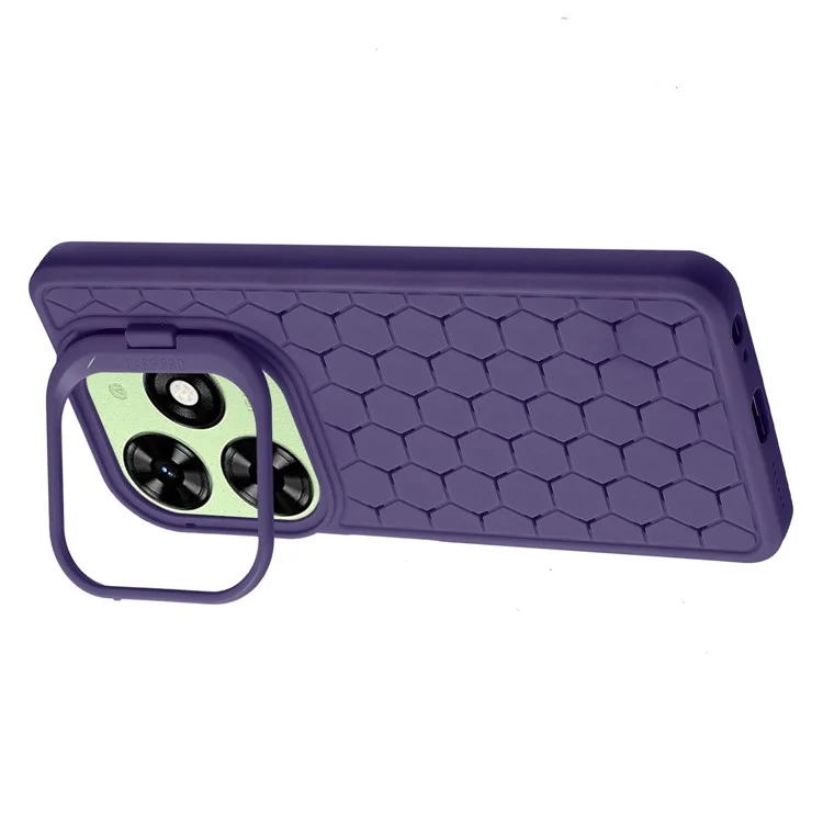 For Infinix Hot 40i Kickstand Case Soft TPU Heat Dissipation Phone Cover - Purple