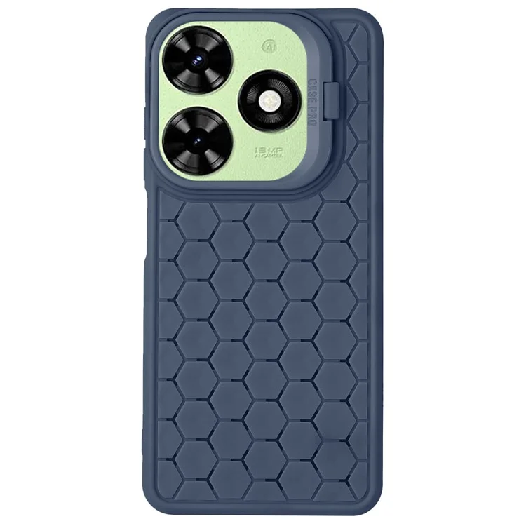 For Infinix Smart 8 4G Case Kickstand TPU Phone Cover Heat Dissipation Breathable - Dark Blue