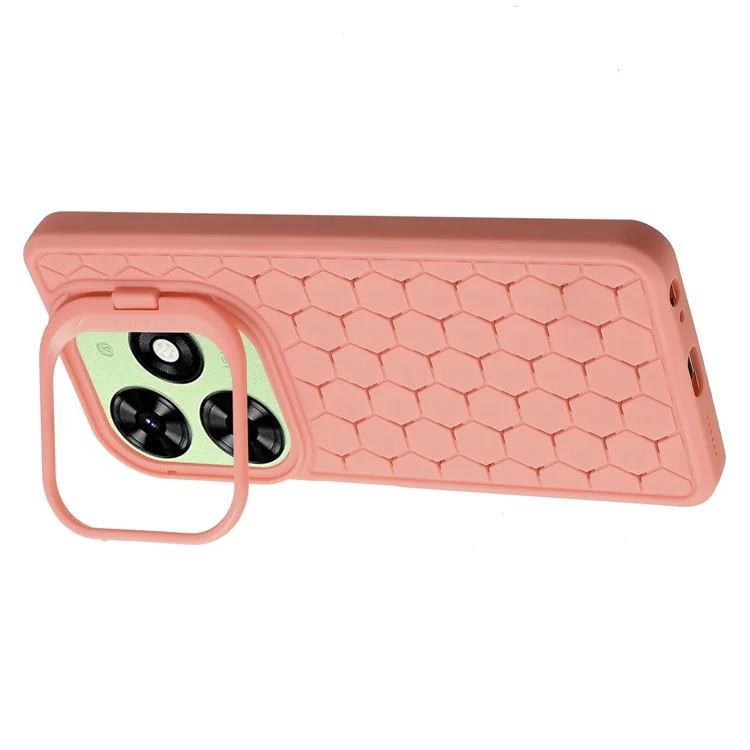 For Infinix Smart 8 4G Case Kickstand TPU Phone Cover Heat Dissipation Breathable - Pink