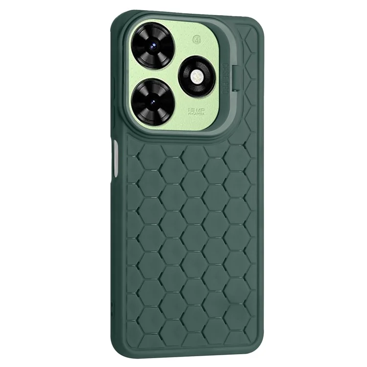 Чехол для TECNO Spark Go 2024 4G с подставкой и отводом тепла, из ТПУ, цвет армейский зеленый