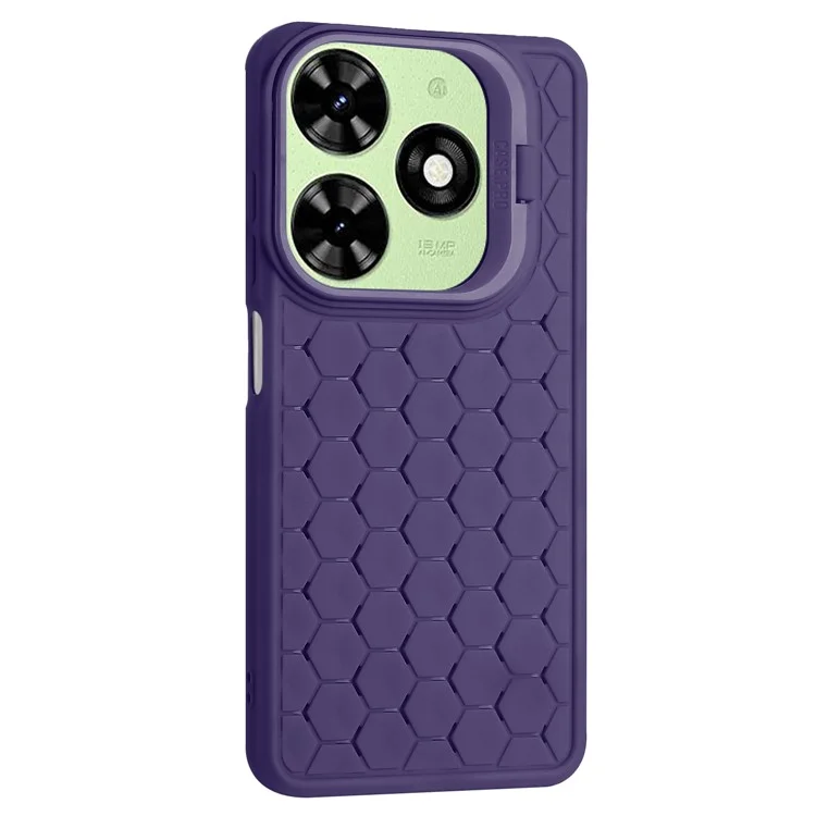 For TECNO Spark Go 2024 4G Case Kickstand Heat Dissipation TPU Phone Cover - Purple