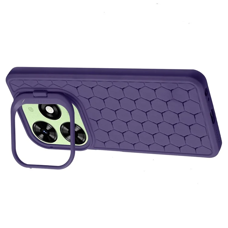 For TECNO Spark Go 2024 4G Case Kickstand Heat Dissipation TPU Phone Cover - Purple