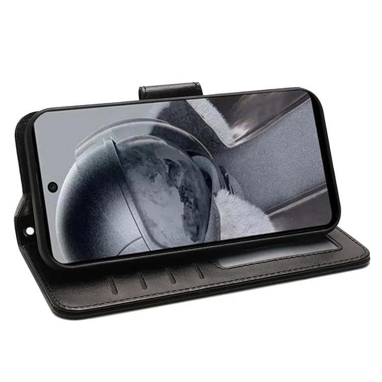 Für HMD Pulse / Pulse+ Case Leder Flip Wallet Phone Cover Stand View - Schwarz