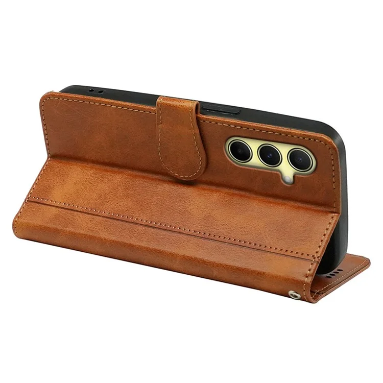 Para Samsung Galaxy A34 5G Case Wallet PU Leather Protective Phone Cover - Amarelo