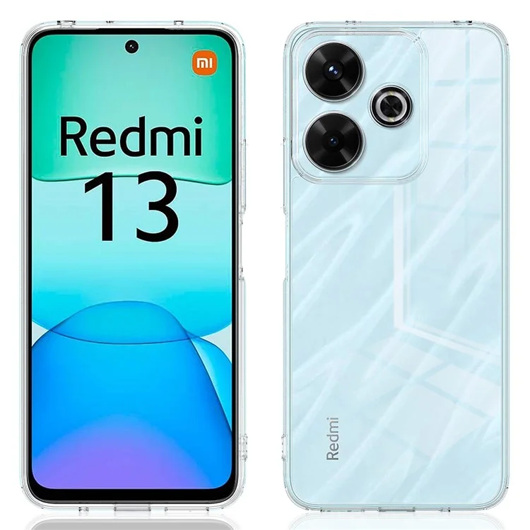 For Xiaomi Redmi 13 5G / 13 4G / Poco M6 4G Case Acrylic + TPU Crystal Transparent Protective Phone Cover