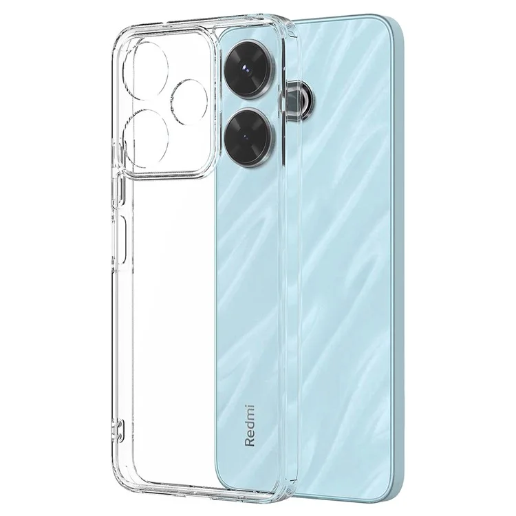 For Xiaomi Redmi 13 5G / 13 4G / Poco M6 4G Case Acrylic + TPU Crystal Transparent Protective Phone Cover