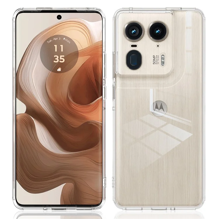 Para Motorola Edge 50 Ultra 5G / Moto X50 Ultra 5G Capa Acrylic + TPU Capa de Telefone Transparente