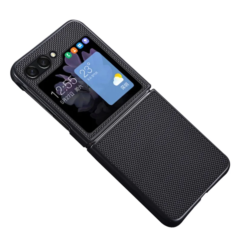 For Samsung Galaxy Z Flip7 FE 5G / Z Flip6 5G Case Nylon Coated PC Shockproof Phone Case - Black