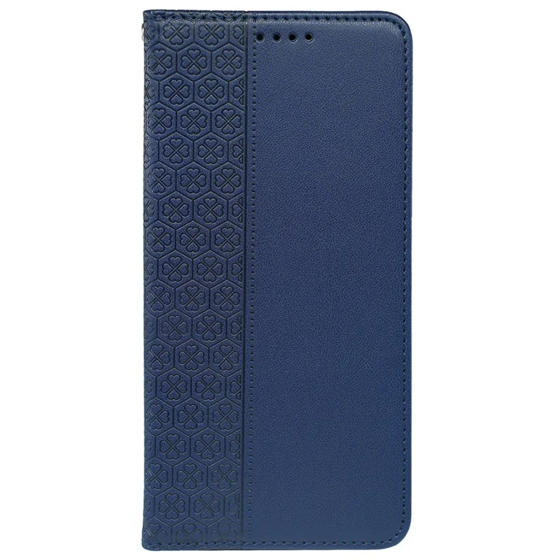 For Samsung Galaxy A14 4G / 5G Case Four-Leaf Clover Wallet Leather Phone Cover - Blue
