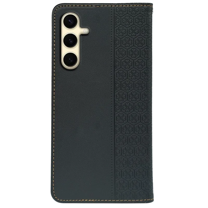 For Samsung Galaxy A25 5G (Global) (161.0 X 76.5 X 8.3mm) Case Pattern Imprint Leather Phone Cover - Black