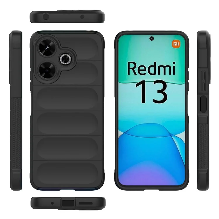 Per Xiaomi Redmi 13 5G / 13 4G / Redmi Note 13R 5G Custodia Protettiva Posteriore in TPU - Nero