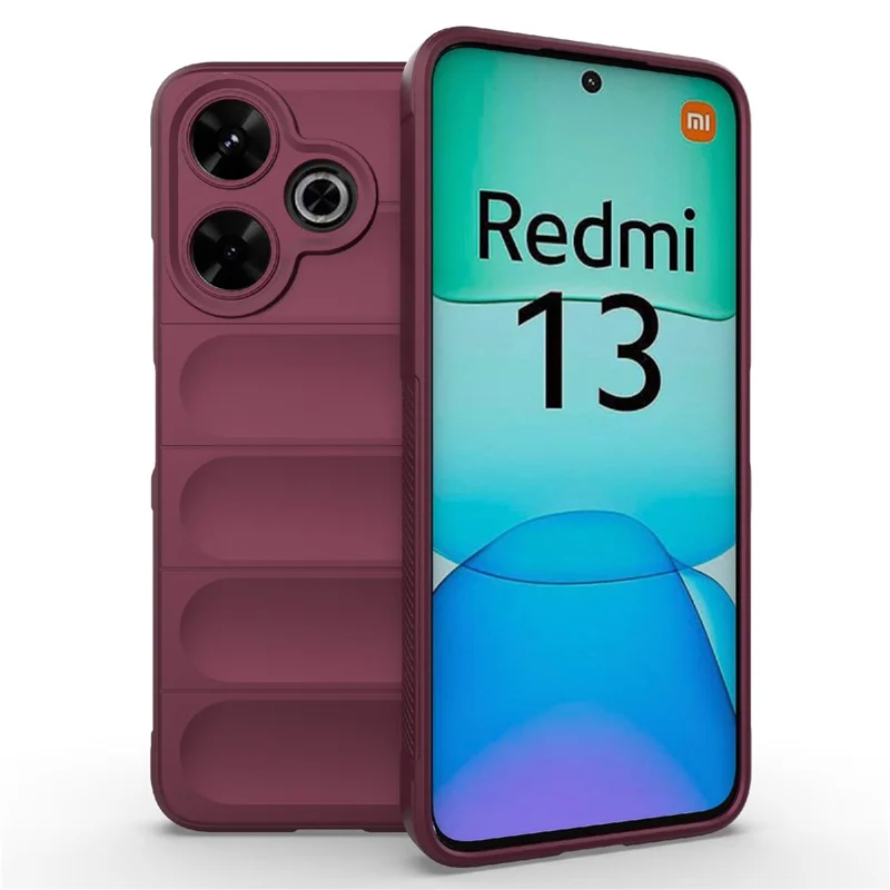 For Xiaomi Redmi 13 5G / 13 4G / Redmi Note 13R 5G Case TPU Protective Back Cover - Wine Red