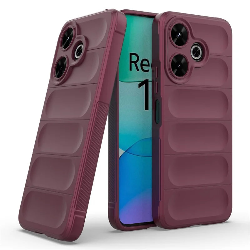 For Xiaomi Redmi 13 5G / 13 4G / Redmi Note 13R 5G Case TPU Protective Back Cover - Wine Red