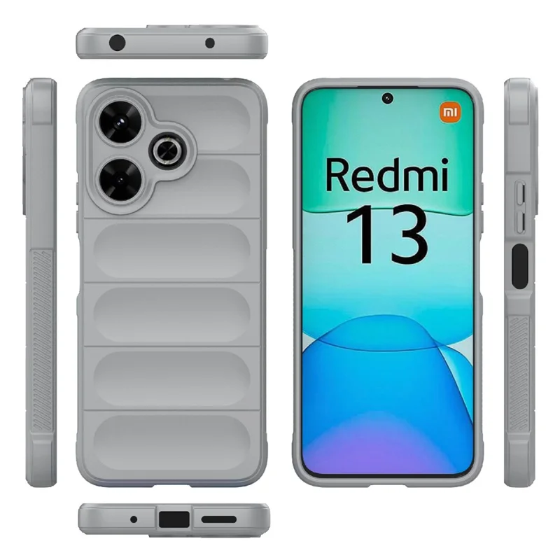 For Xiaomi Redmi 13 5G / 13 4G / Redmi Note 13R 5G Case TPU Protective Back Cover - Light Grey