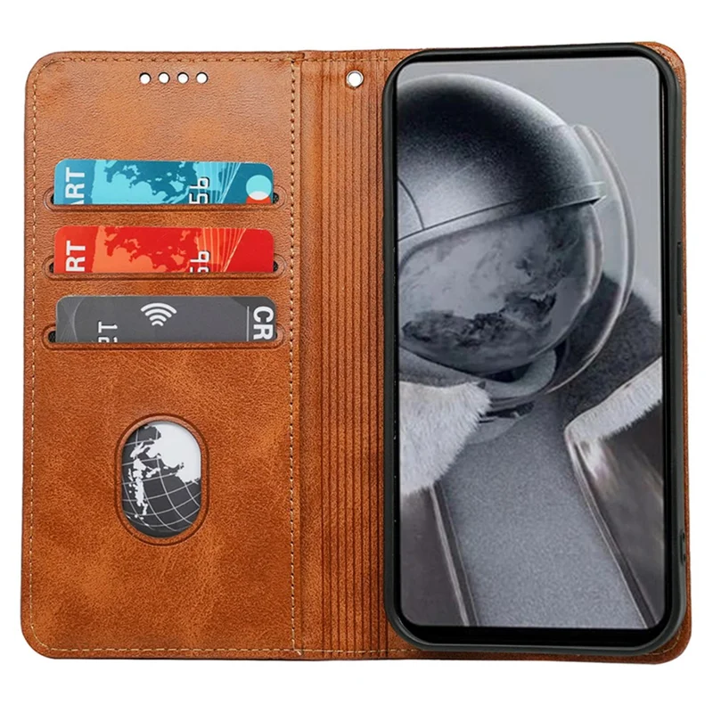 For iPhone 13 Pro Max Case Magnetic Auto Closing PU Leather Phone Cover - Yellow